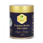 Women's Vixa Naturals Indigo Mix Hair Color | Henna Powder for Hair | Natural Black Herbal Hair Dye | Organic Mehndi with Indigo, Tulsi, Baheda &amp; Thankuni | 25g x 8