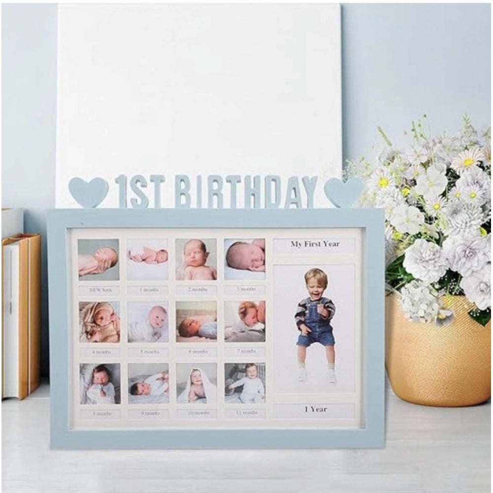 Acrylic First Year Baby Photo Frame (Multicolor)