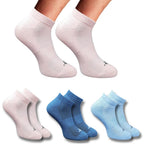 Pack of 3 Unisex Bamboo Blend Solid Low Cut Socks (Multicolor)