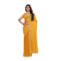 Women's Jimmy choo Embellished Bollywood Saree With Unstitched Blouse 5.5Mtr (Mustard)