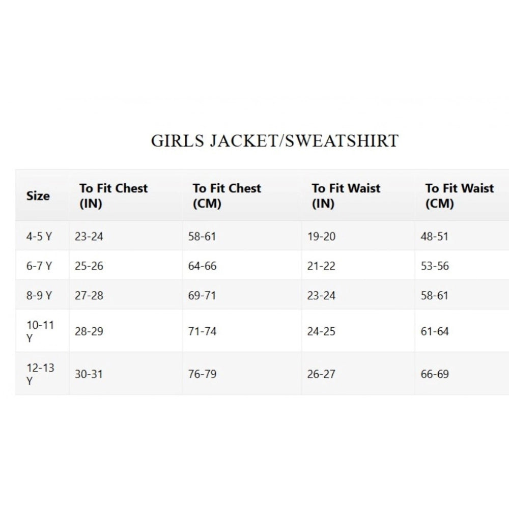 Girl's Fleece Embellished Long Sleeves Sweatshirt (Navy Blue)