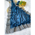 Women's Silk Embroidred Saree With Unstitched Blouse 5.5Mtr (Light Green)