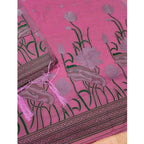 Women's Banarasi Silk Printed Unstitched Salwar Suit Material With Dupatta (Pink, 3Mtrs)