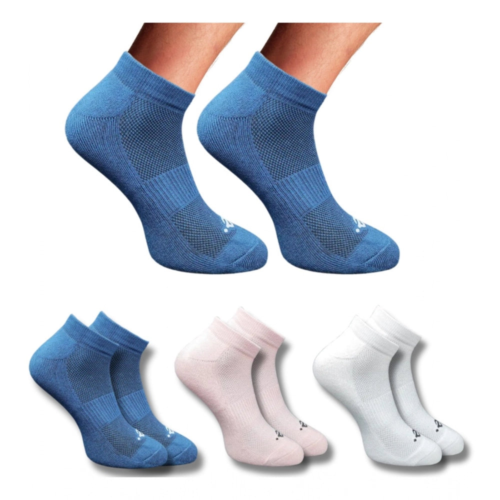 3_Pair Set Unisex Casual Cotton Printed Low Cut Socks (Multicolor)