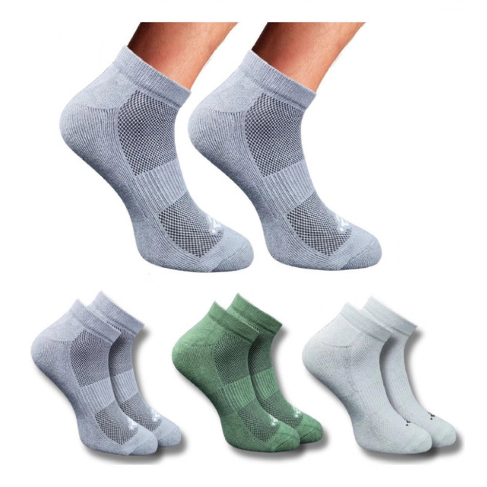 3_Pair Set Unisex Casual Cotton Printed Low Cut Socks (Multicolor)
