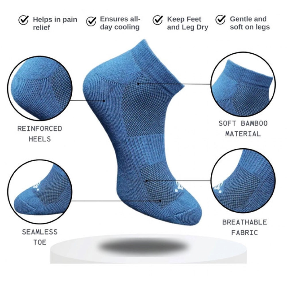 3_Pair Set Unisex Casual Cotton Printed Low Cut Socks (Multicolor)