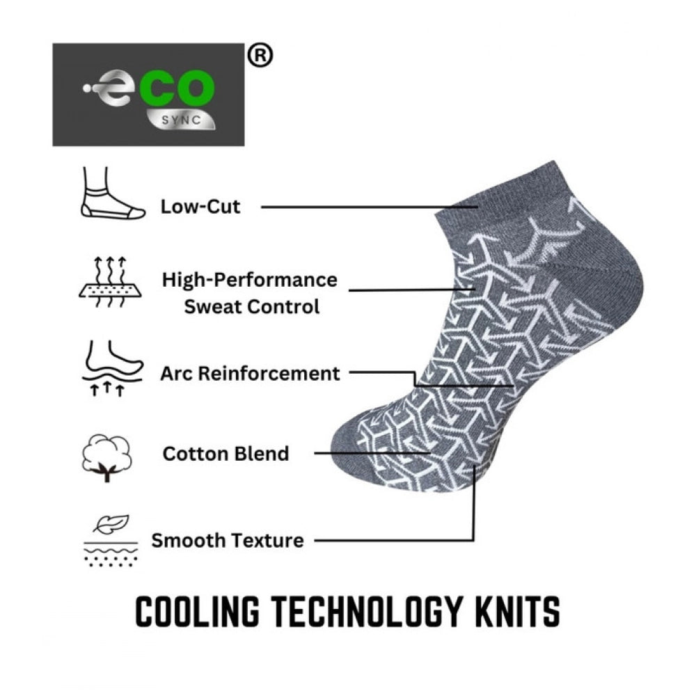 3_Pair Set Unisex Casual Cotton Printed Low Cut Socks (Multicolor)