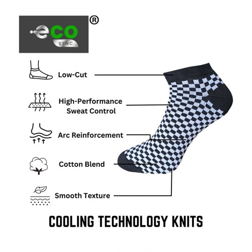 3_Pair Set Unisex Casual Cotton Printed Low Cut Socks (Multicolor)