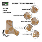 3_Pair Set Unisex Casual Cotton Printed Ankle Length Support Socks (Multicolor)