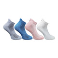 4_Pair Set Unisex Casual Bamboo Cotton Printed Ankle Length Socks (Multicolor)