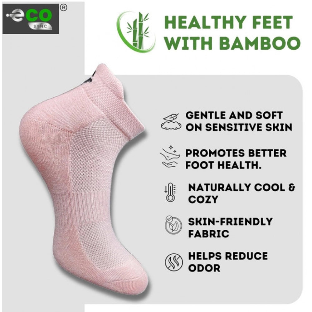 4_Pair Set Unisex Casual Bamboo Cotton Printed Ankle Length Socks (Multicolor)