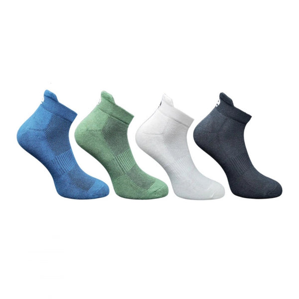 4_Pair Set Unisex Casual Bamboo Cotton Printed Ankle Length Socks (Multicolor)