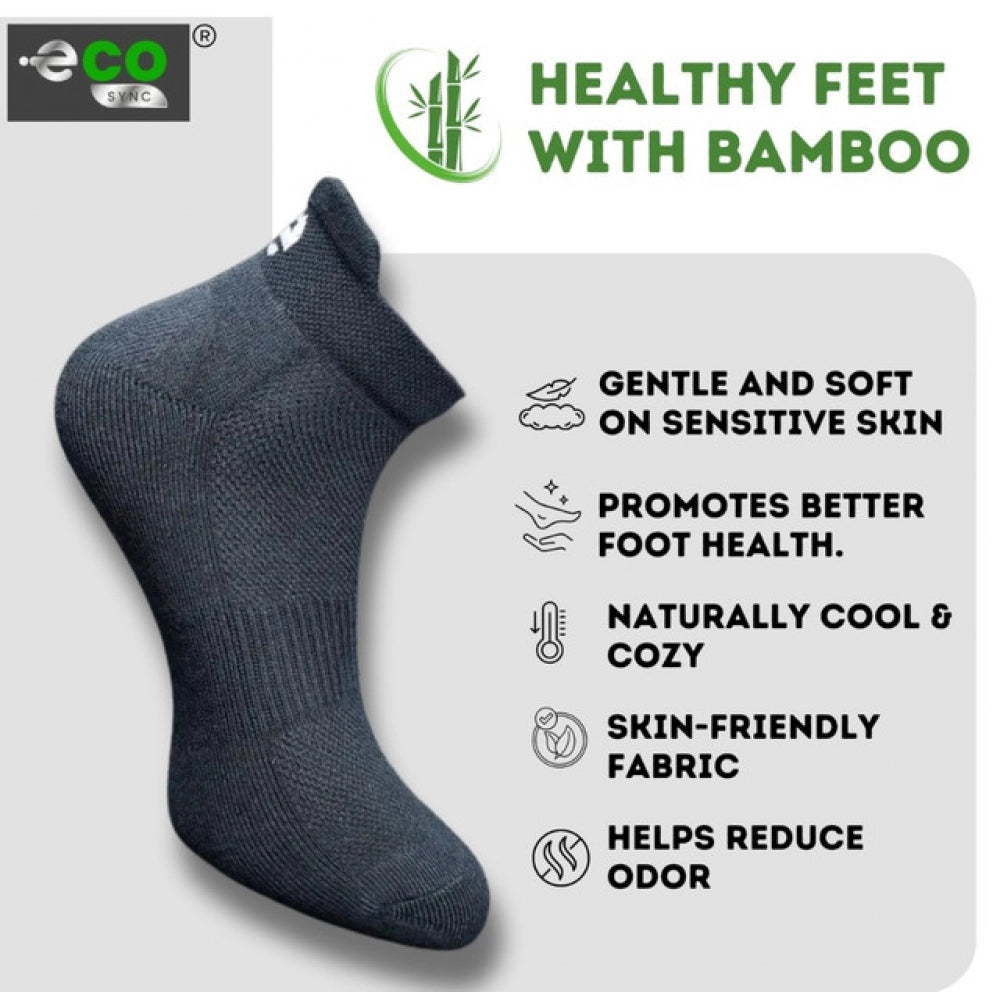 4_Pair Set Unisex Casual Bamboo Cotton Printed Ankle Length Socks (Multicolor)