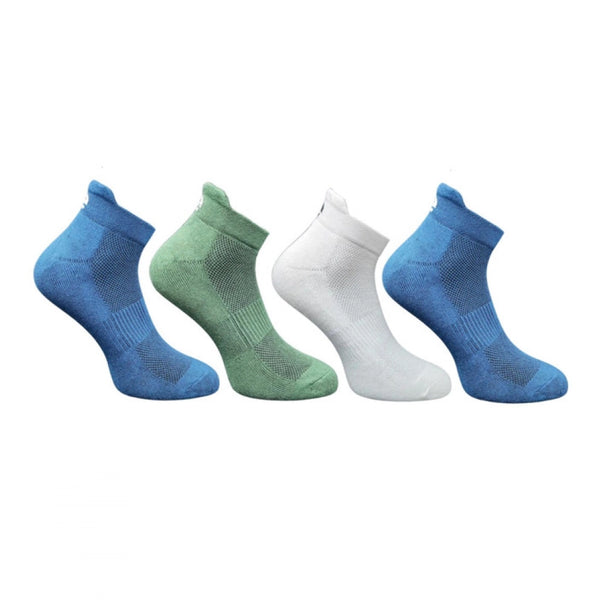 4_Pair Set Unisex Casual Bamboo Cotton Printed Ankle Length Socks (Multicolor)