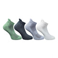 4_Pair Set Unisex Casual Bamboo Cotton Printed Ankle Length Socks (Multicolor)
