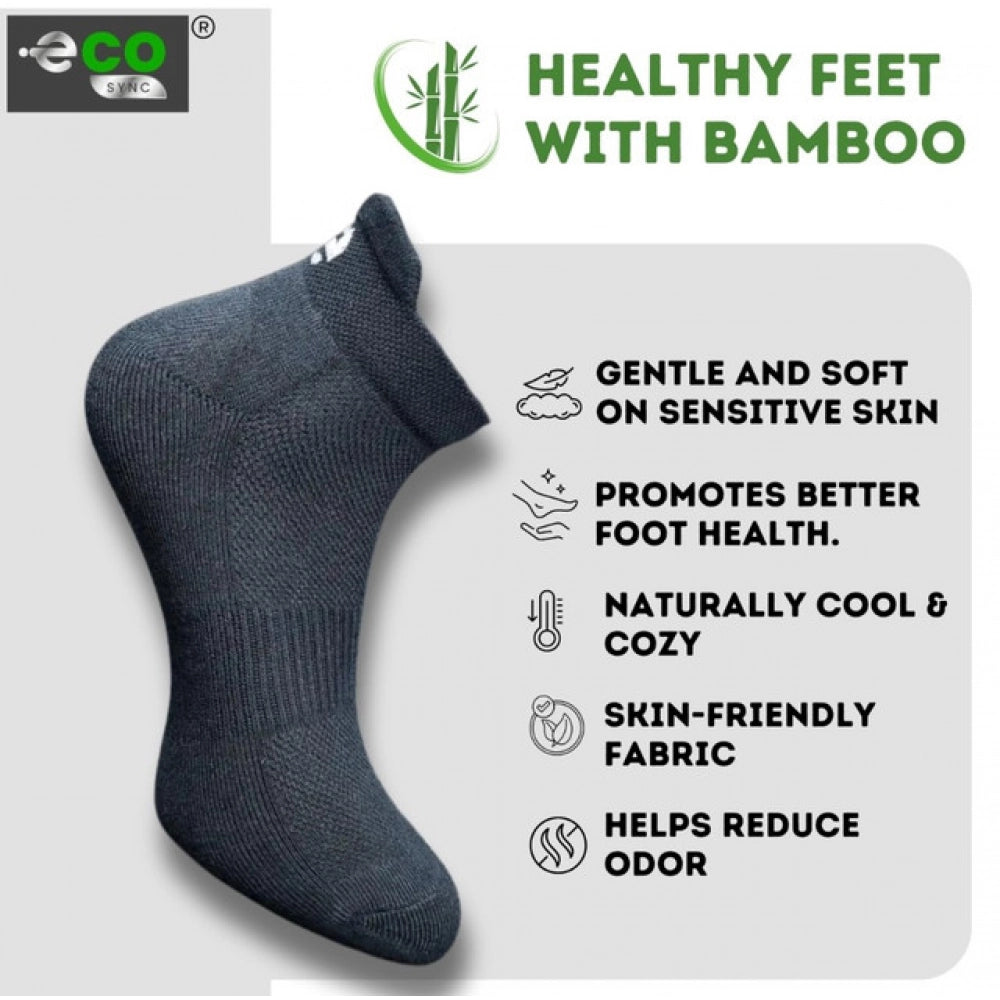 4_Pair Set Unisex Casual Bamboo Cotton Printed Ankle Length Socks (Multicolor)