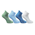 4_Pair Set Unisex Casual Bamboo Cotton Printed Ankle Length Socks (Multicolor)