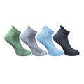 4_Pair Set Unisex Casual Bamboo Cotton Printed Ankle Length Socks (Multicolor)