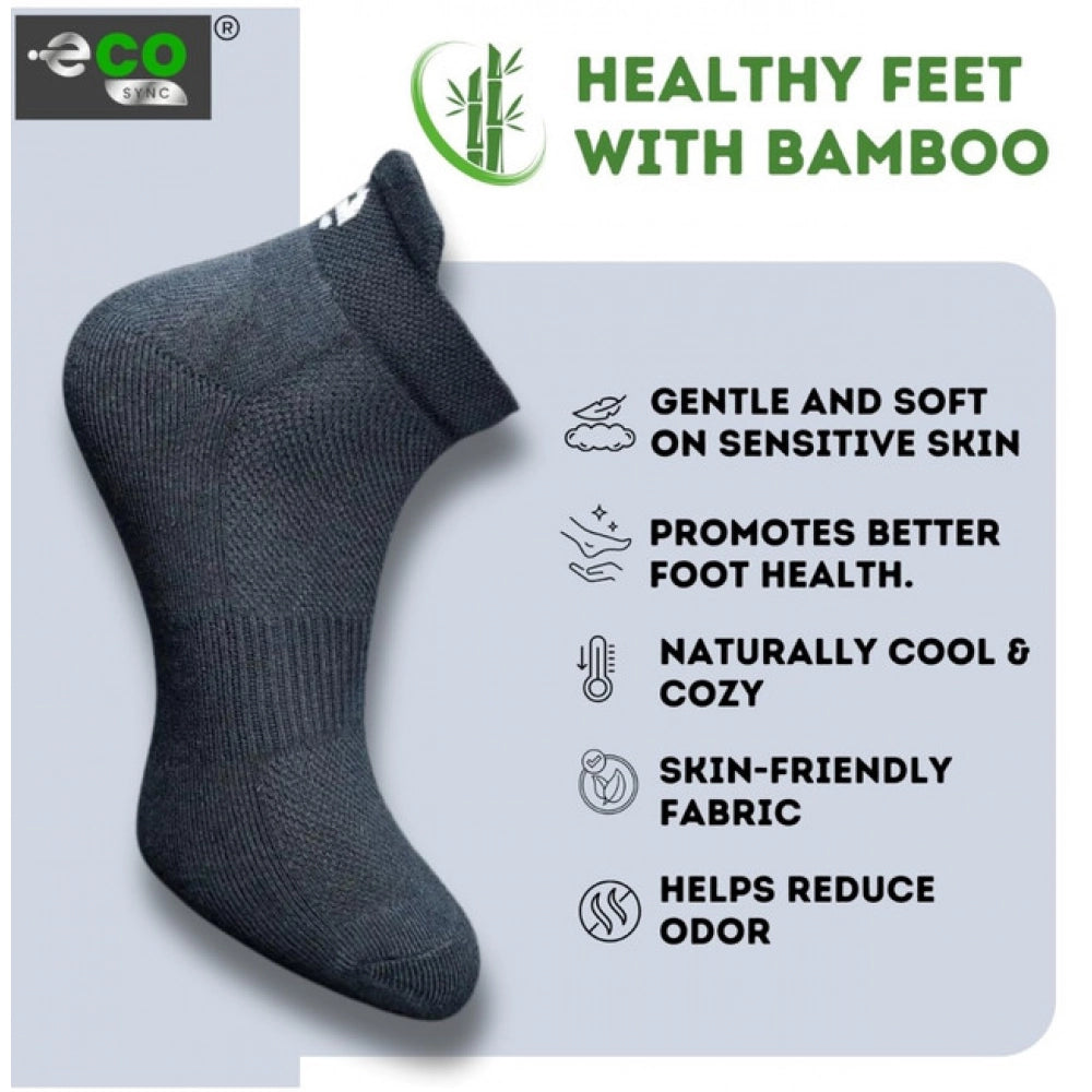 4_Pair Set Unisex Casual Bamboo Cotton Printed Ankle Length Socks (Multicolor)