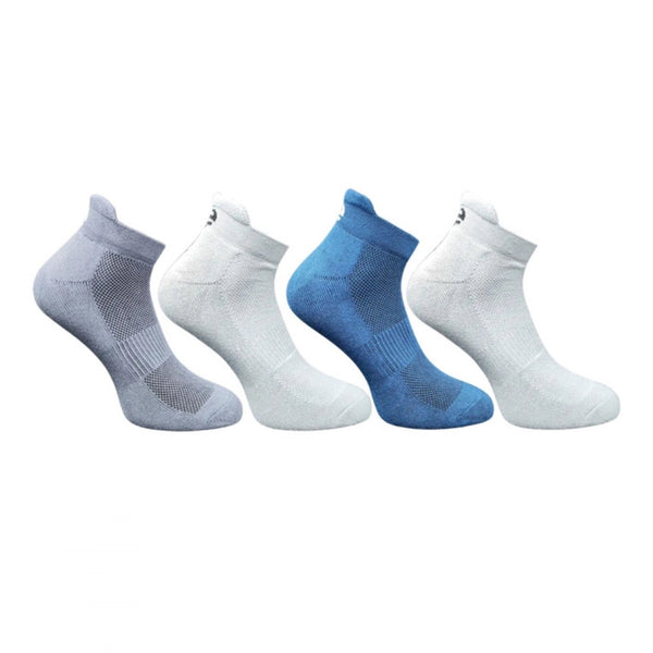 4_Pair Set Unisex Casual Bamboo Cotton Printed Ankle Length Socks (Multicolor)