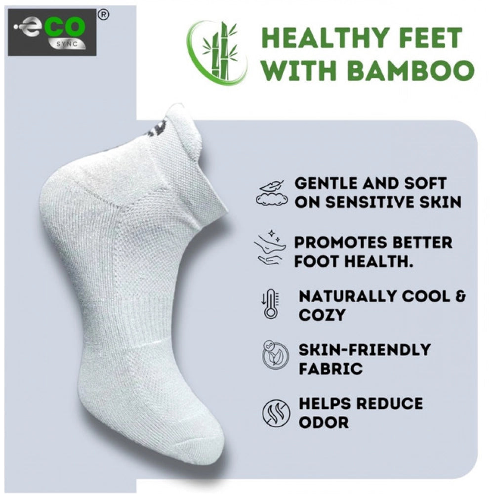 4_Pair Set Unisex Casual Bamboo Cotton Printed Ankle Length Socks (Multicolor)