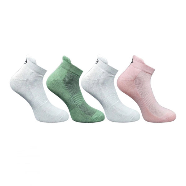 4_Pair Set Unisex Casual Bamboo Cotton Printed Ankle Length Socks (Multicolor)
