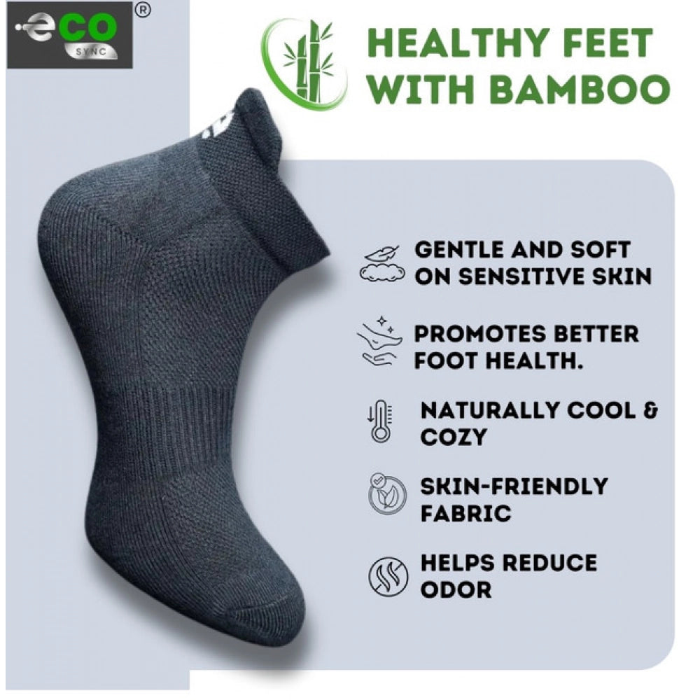 4_Pair Set Unisex Casual Bamboo Cotton Printed Ankle Length Socks (Multicolor)