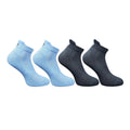 4_Pair Set Unisex Casual Bamboo Cotton Printed Ankle Length Socks (Multicolor)