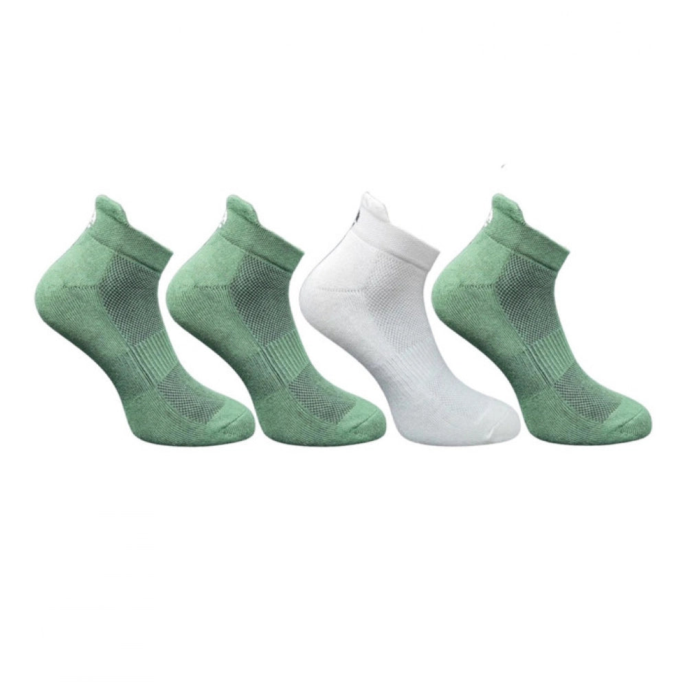 4_Pair Set Unisex Casual Bamboo Cotton Printed Ankle Length Socks (Multicolor)