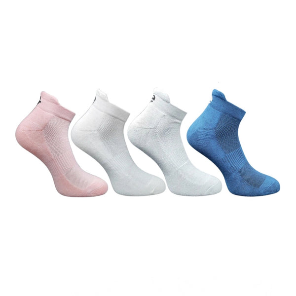 4_Pair Set Unisex Casual Bamboo Cotton Printed Ankle Length Socks (Multicolor)