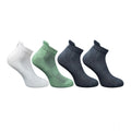 4_Pair Set Unisex Casual Bamboo Cotton Printed Ankle Length Socks (Multicolor)