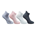 4_Pair Set Unisex Casual Bamboo Cotton Printed Ankle Length Socks (Multicolor)