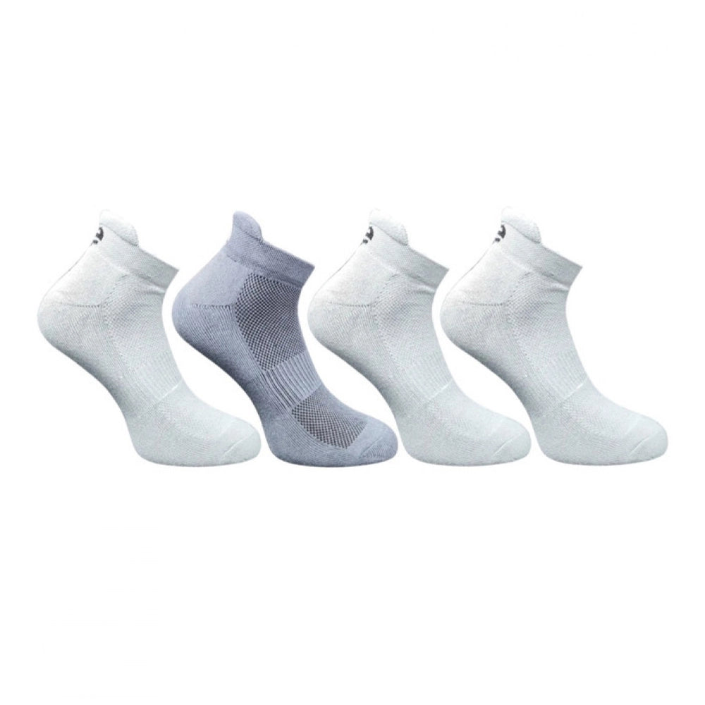 4_Pair Set Unisex Casual Bamboo Cotton Printed Ankle Length Socks (Multicolor)