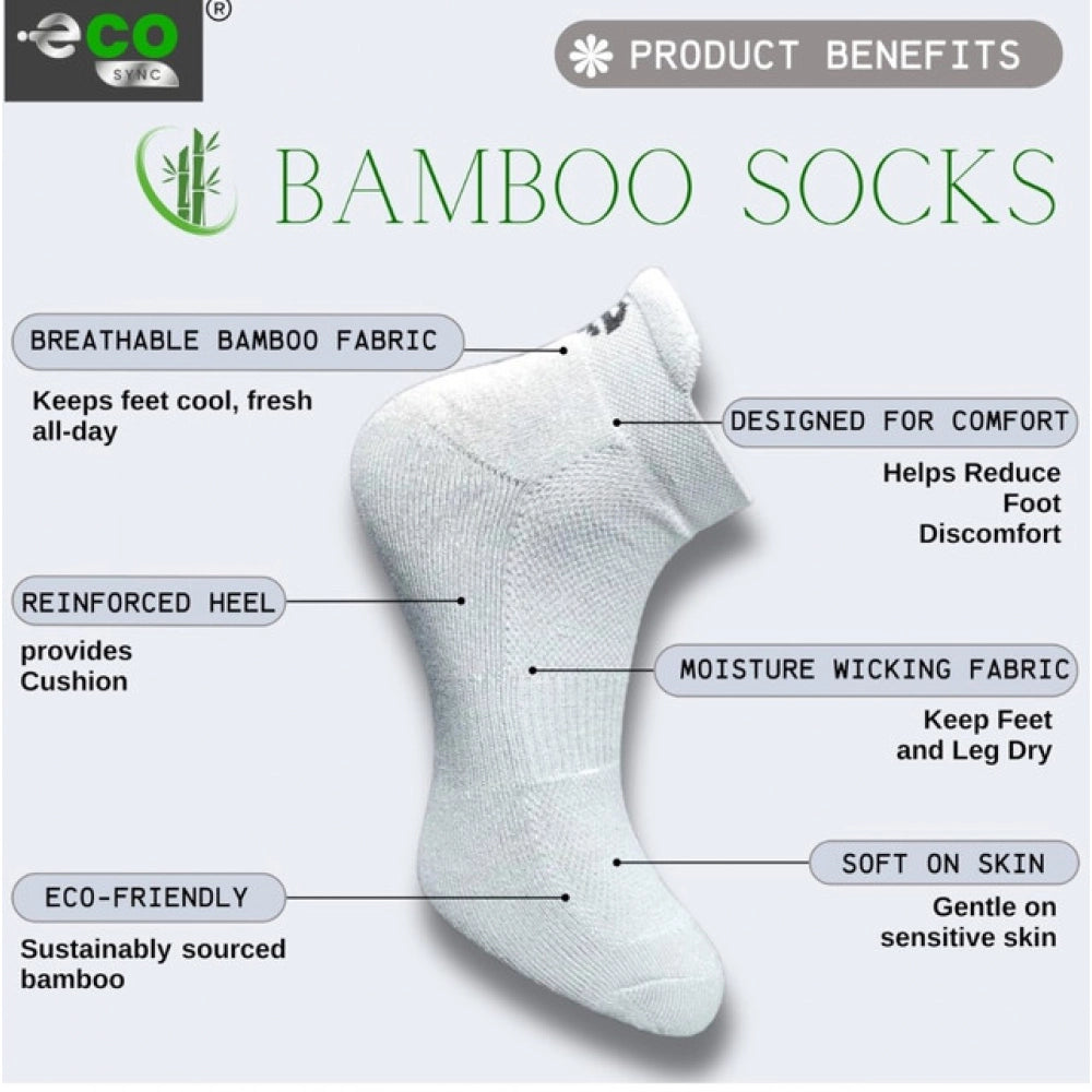 4_Pair Set Unisex Casual Bamboo Cotton Printed Ankle Length Socks (Multicolor)