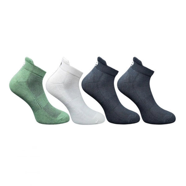 4_Pair Set Unisex Casual Bamboo Cotton Printed Ankle Length Socks (Multicolor)