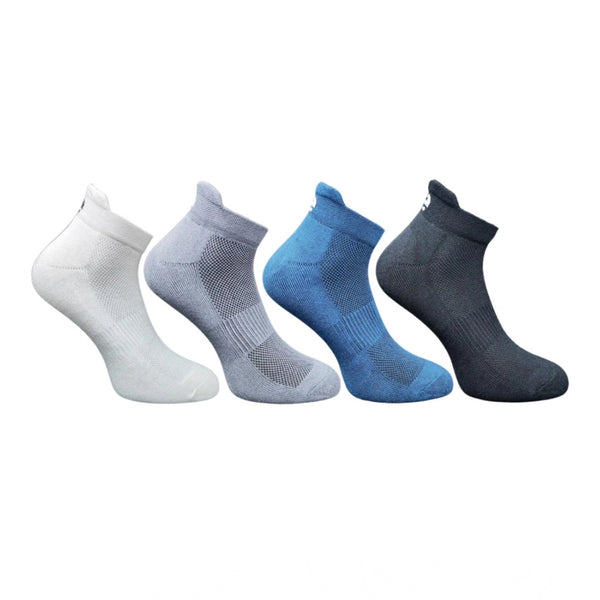 4_Pair Set Unisex Casual Bamboo Cotton Printed Ankle Length Socks (Multicolor)