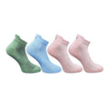4_Pair Set Unisex Casual Bamboo Cotton Printed Ankle Length Socks (Multicolor)