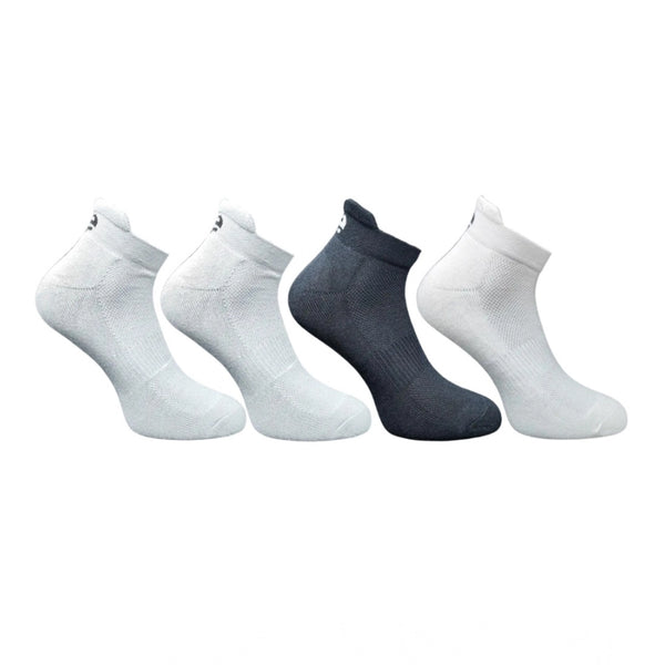 4_Pair Set Unisex Casual Bamboo Cotton Printed Ankle Length Socks (Multicolor)