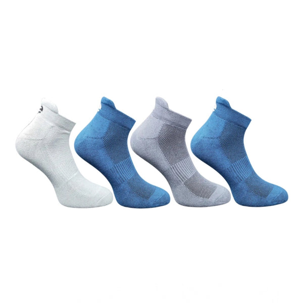 4_Pair Set Unisex Casual Bamboo Cotton Printed Ankle Length Socks (Multicolor)