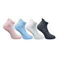 4_Pair Set Unisex Casual Bamboo Cotton Printed Ankle Length Socks (Multicolor)