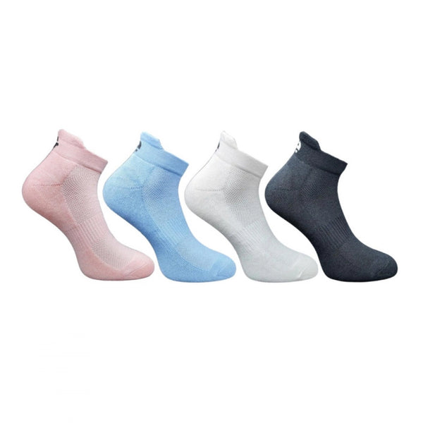 4_Pair Set Unisex Casual Bamboo Cotton Printed Ankle Length Socks (Multicolor)
