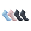 4_Pair Set Unisex Casual Bamboo Cotton Printed Ankle Length Socks (Multicolor)