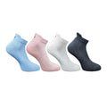 4_Pair Set Unisex Casual Bamboo Cotton Printed Ankle Length Socks (Multicolor)