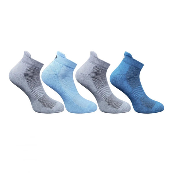 4_Pair Set Unisex Casual Bamboo Cotton Printed Ankle Length Socks (Multicolor)