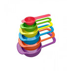Pack of 4_Colorful Measuring Cup Spoon Set Stackable Kitchen Measuring Cups (Color: Assorted )