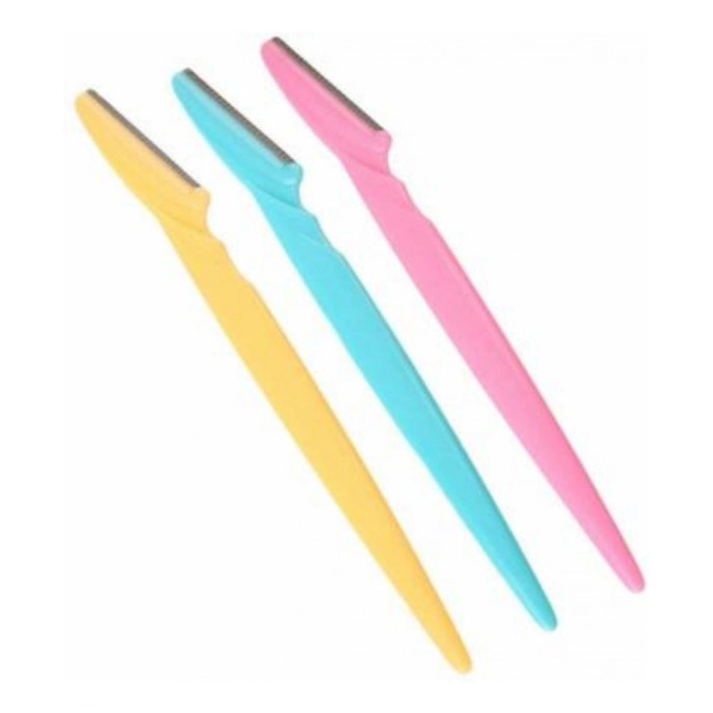 Pack of 3_Facial Razor Set Eyebrow and Face Shaving Trimmer (Color: Assorted )