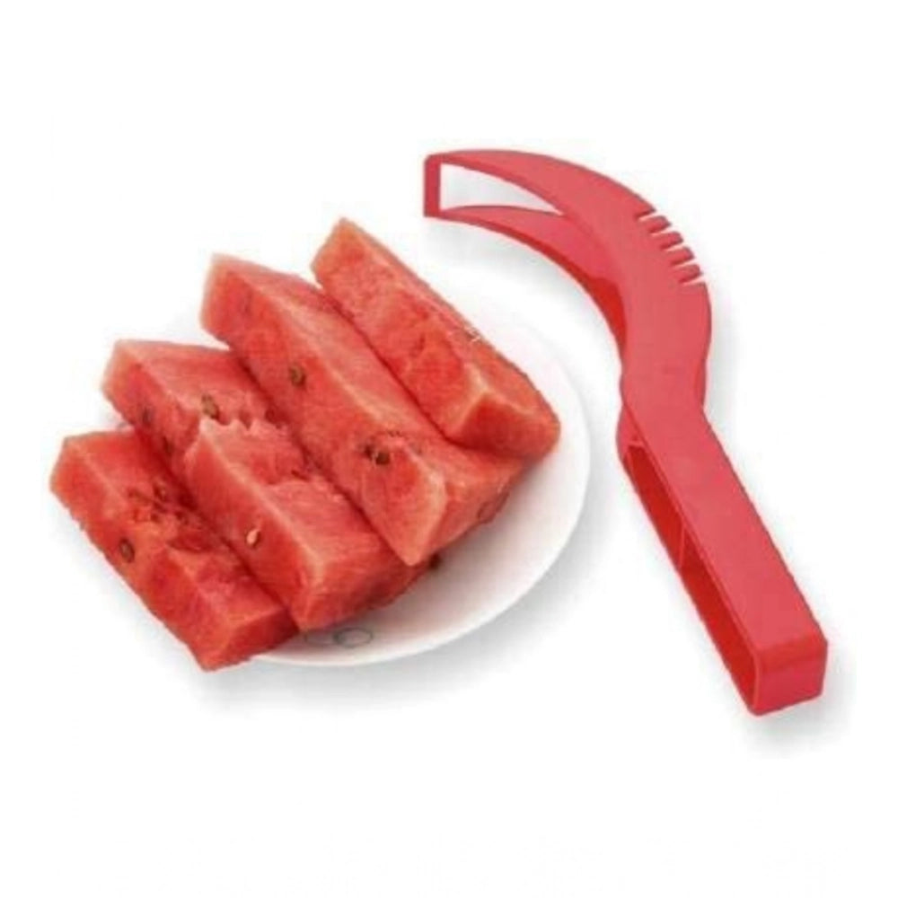 Pack Of 3_Plastic Handle Watermelon Cutter Knife (Color: Assorted )