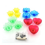 Pack Of 2_Floral Diya Set – Multi-Color Tea Light Holders Set of 12 (Color: Assorted )