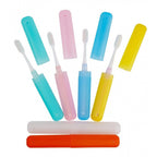 Pack of 4_Plastic Toothbrush Holder Travel 4-PieceS SeT Tube Cases (Color: Assorted )