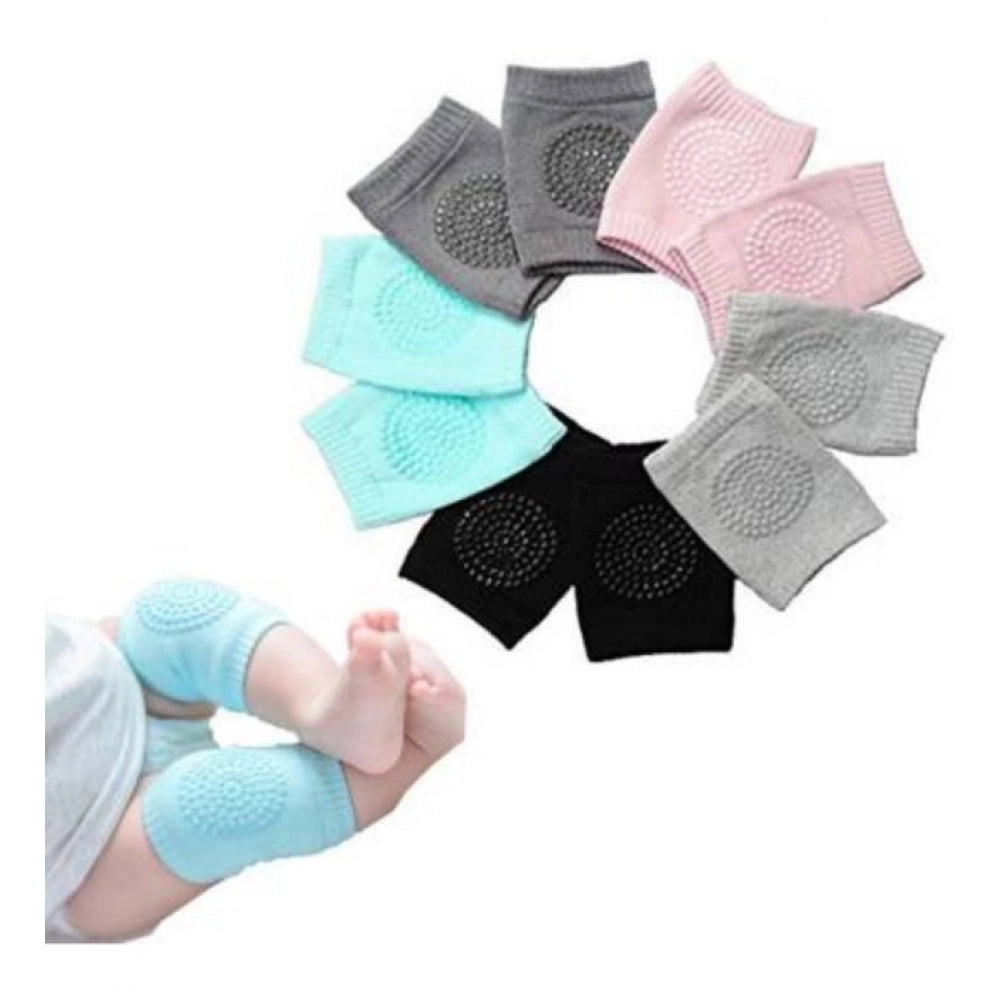 Pack Of 3_Baby Knee Pads – Soft And Comfortable Crawling Protectors (Color: Assorted )